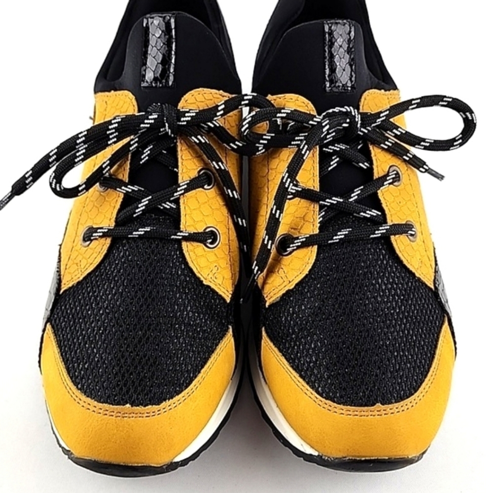 Remonte Women's Lace Up Casual Leopard Print Yellow Black Trainers Shoes 40 - Picture 8 of 16